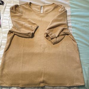 Tan short sleeve casual top